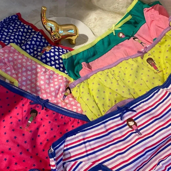 NWT K-Mart Brand Girls Briefs Pack of 7 Cute Colors Size 14-16 - Picture 4 of 4